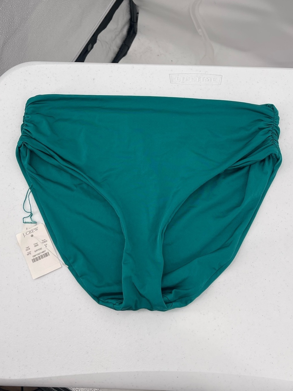 J crew NWT teal high rise bikini bottom
